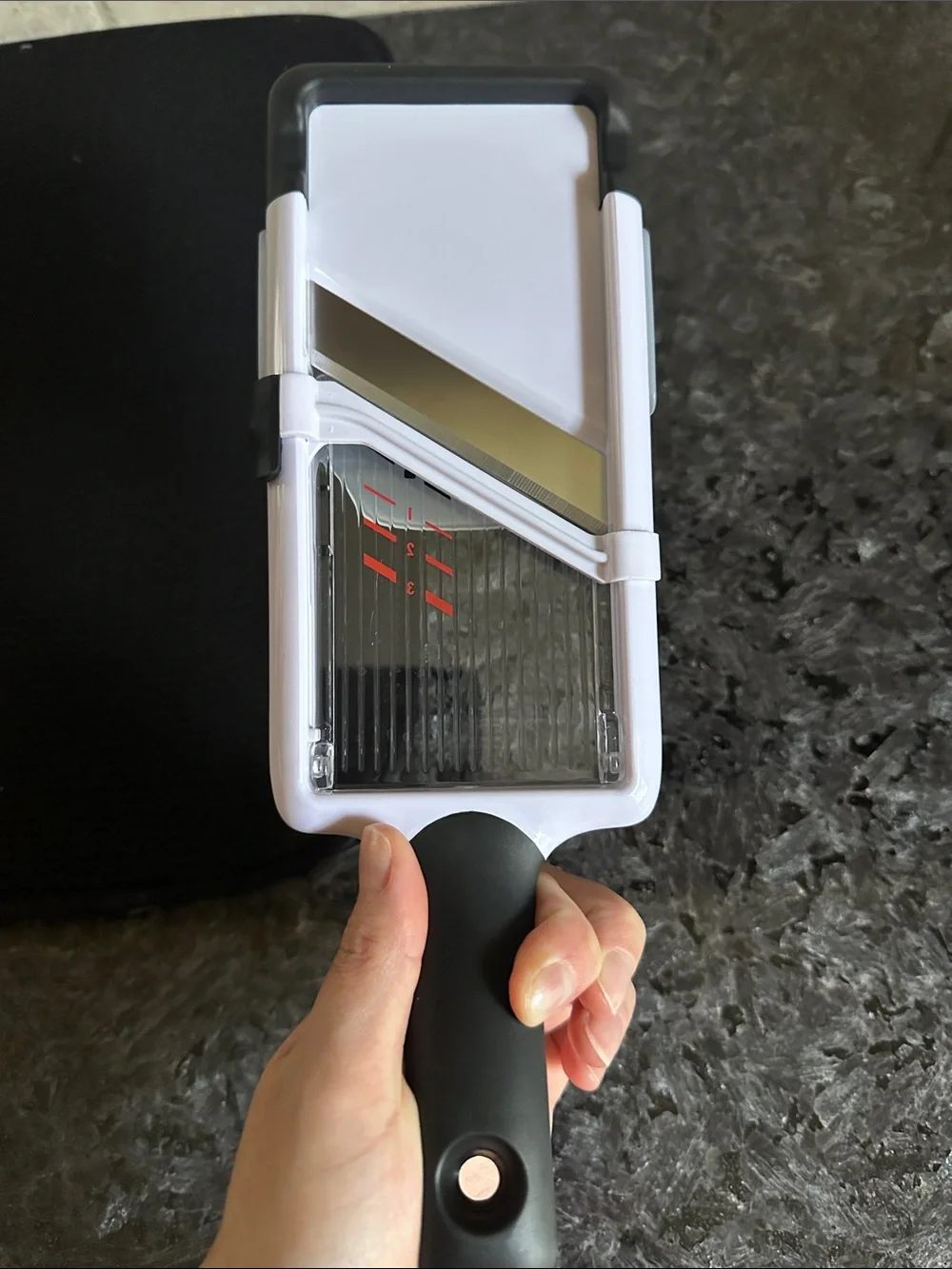 OXO White and Black Handheld Mandoline Slicer